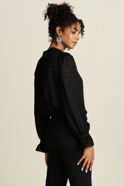 BLOUSE Hearts Black><noscript><img width=