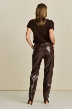 BROEK Faux Leather Brown><noscript><img width=