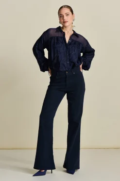 JEANS KATE Flare Washed Midnight Blue><noscript><img width=